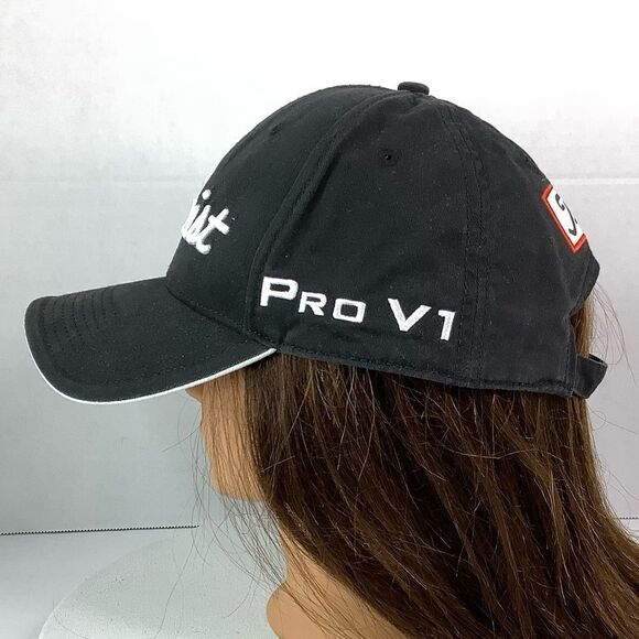 Titleist Men's Golf Cap Pro-V1 Foot Joy  Outdoor Sportswear One Size Fit Black - Picture 4 of 9